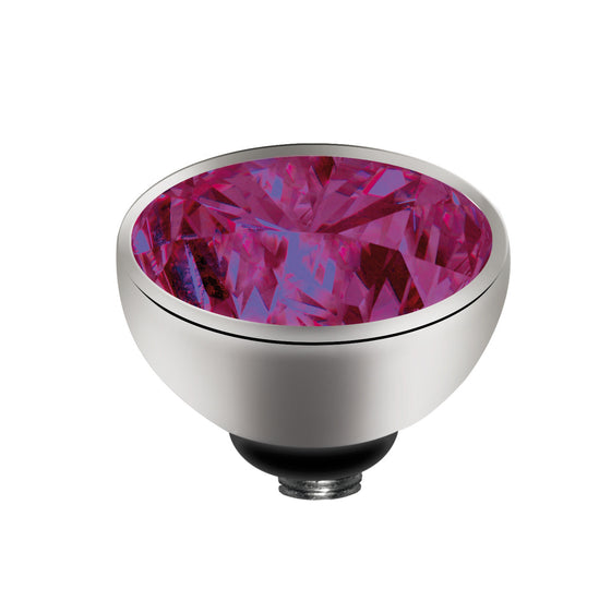 MelanO fuchsia/ss interchangeable 8mm gem - Ellimonelli