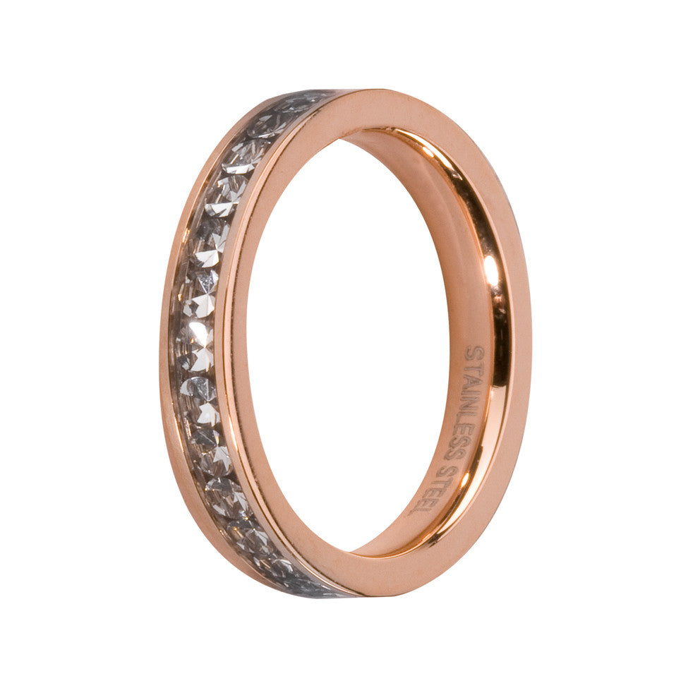 MelanO crystal/rose gold lined jewel ring - Ellimonelli