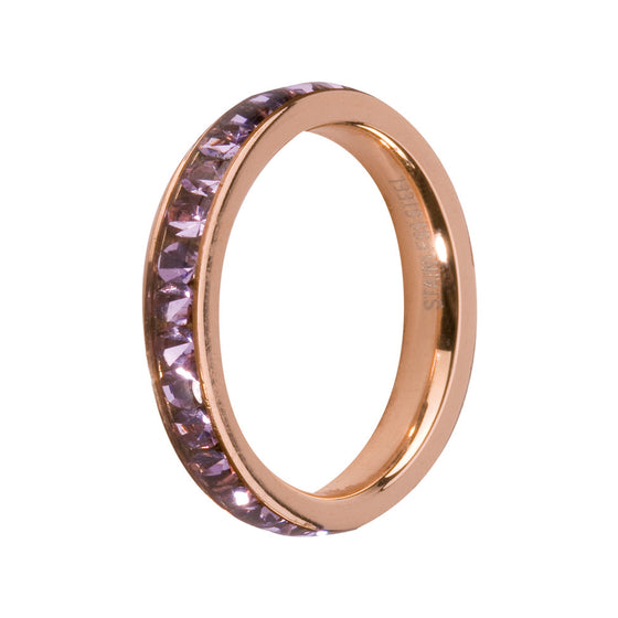 MelanO violet/rose gold lined jewel ring - Ellimonelli