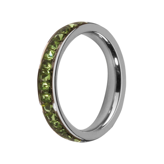 MelanO peridot/stainless steel lined jewel ring - Ellimonelli
