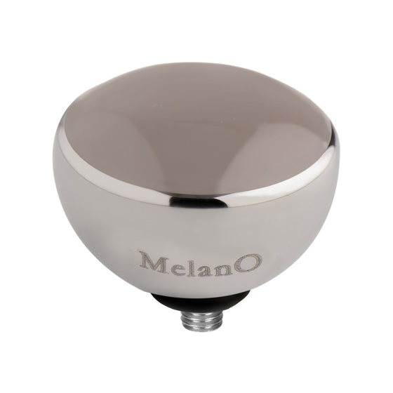 MelanO taupe resin/ss interchangeable 6mm gem - Ellimonelli