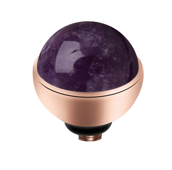 MelanO amethyst/rg interchangeable 6mm gem - Ellimonelli