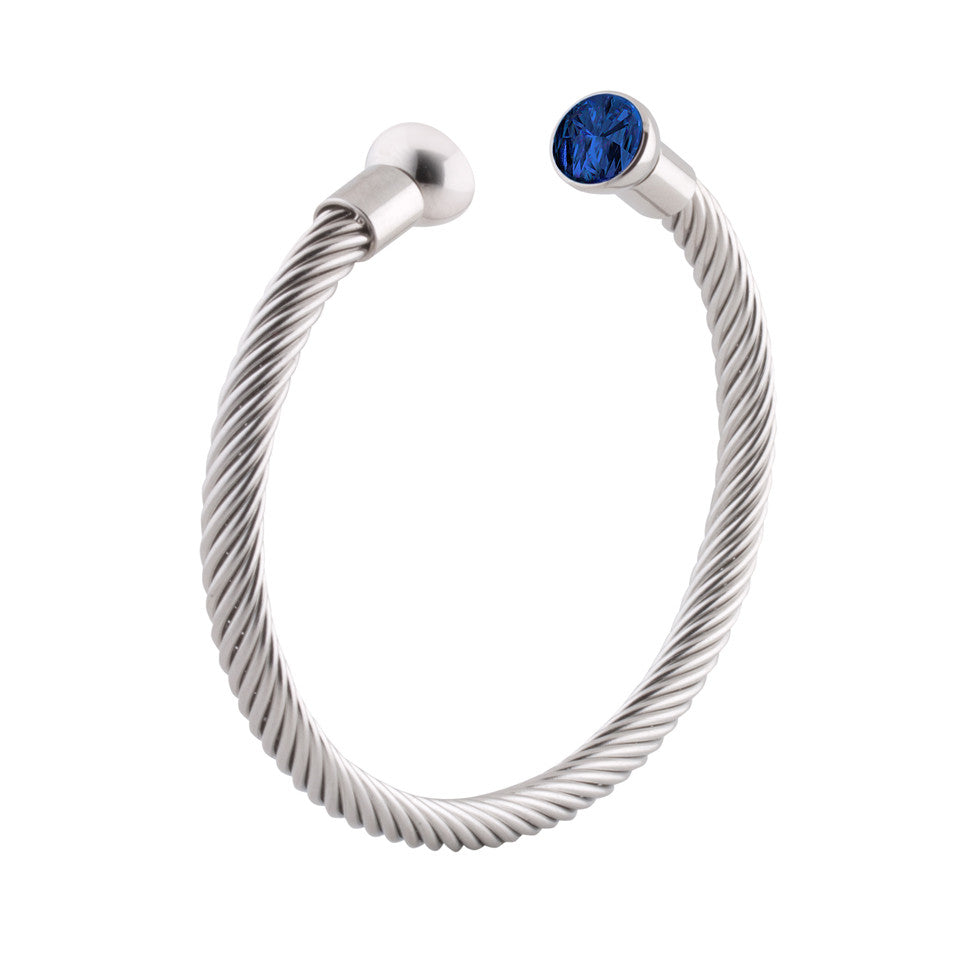 MelanO stainless steel rope bangle - Ellimonelli