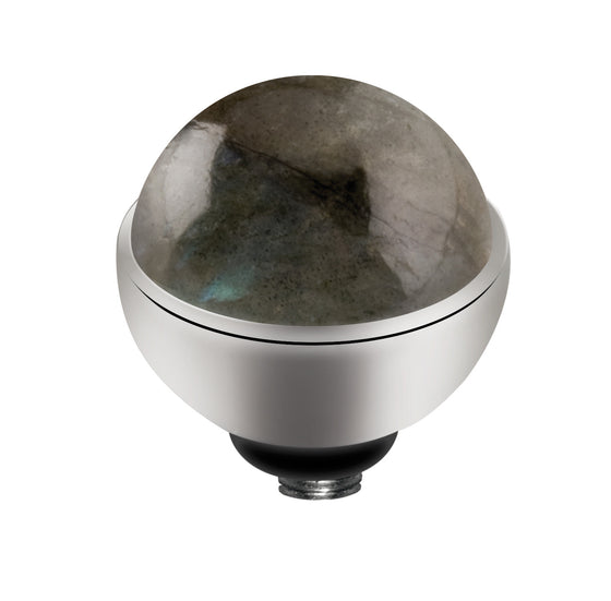 MelanO labradorite/ss interchangeable 6mm gem - Ellimonelli