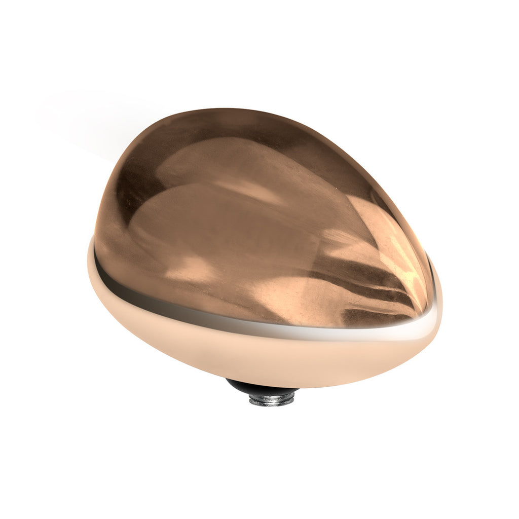 MelanO smoked topaz/rg interchangeable 14mm pear gem - Ellimonelli