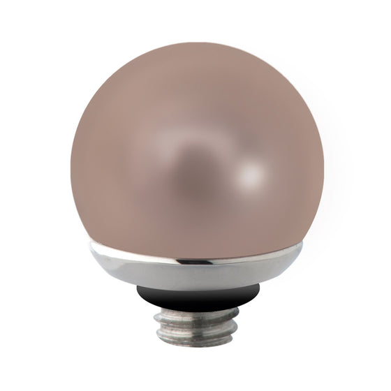 MelanO white/ss interchangeable 7mm pearl gem - Ellimonelli