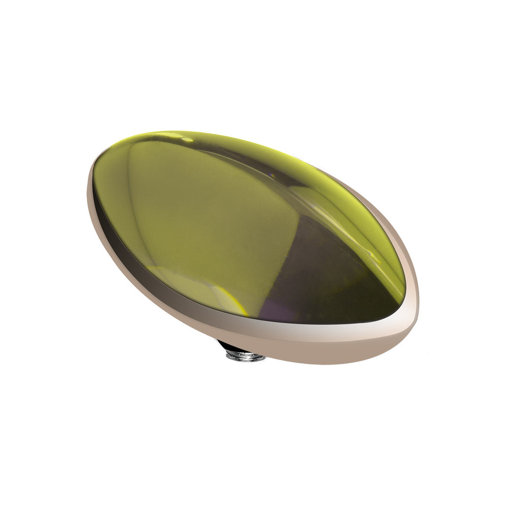 MelanO lime/rg interchangeable 14mm marquise gem - Ellimonelli