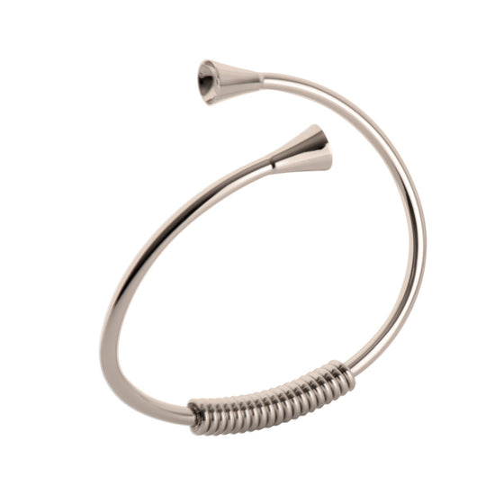 MelanO stainless steel plain twist bangle - Ellimonelli