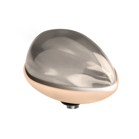 MelanO citrine/rose gold interchangeable 14mm pear gem - Ellimonelli